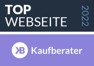 Siegel Top Webseite 2022 von Kaufberater